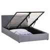 Milano Luxury Gas Lift Bed Frame Base And Headboard With Storage All Sizes Grey King