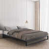 Milano Decor Florence Metal Bed Frame Mattress Base Platform Modern Black Single