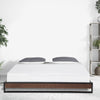Milano Decor Sorrento Metal Wood Bed Frame Mattress Base Platform Modern Black Single