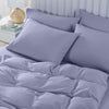 Royal Comfort 2000TC 6 Piece Bamboo Sheet & Quilt Cover Set Cooling Breathable Grey King