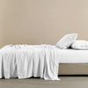 Royal Comfort Flax Linen Blend Sheet Set Bedding Luxury Breathable Ultra Soft White King