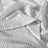 Royal Comfort Stripes Linen Blend Sheet Set Bedding Luxury Breathable Ultra Soft Grey Queen