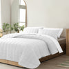 Royal Comfort Coverlet Set Bedspread Soft Touch Easy Care Breathable 3 Piece Set - King - White