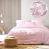 Royal Comfort 100% Jersey Cotton Quilt Cover Set Ultra Soft Bedding Luxurious - Queen - Pink Marle