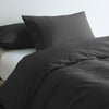 Royal Comfort 100% Jersey Cotton Quilt Cover Set Ultra Soft Bedding Luxurious - King - Charcoal Marle