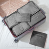 Jet Set 6 Piece Travel Luggage Organizer Storage Cube Pouch Suitcase Packing Bag - Grey