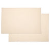 French Luxe 100% Linen Rectangular Dining Table Placemat 2 Piece Set 35x50cm - Beige