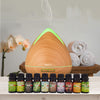 Purespa Diffuser Set With 10 Pack Oils Humidifier Aromatherapy Light Wood