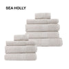 Royal Comfort 9 Piece Cotton Bamboo Towel Bundle Set 450GSM Luxurious Absorbent - Sea Holly