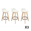 Milano Decor Phoenix Barstool Cream Chairs Kitchen Dining Chair Bar Stool - Three Pack - Cream
