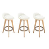 Milano Decor Phoenix Barstool Cream Chairs Kitchen Dining Chair Bar Stool - Three Pack - Cream