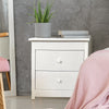 Milano Decor Bedside Table Byron Bay White Storage Cabinet Bedroom Two Pack