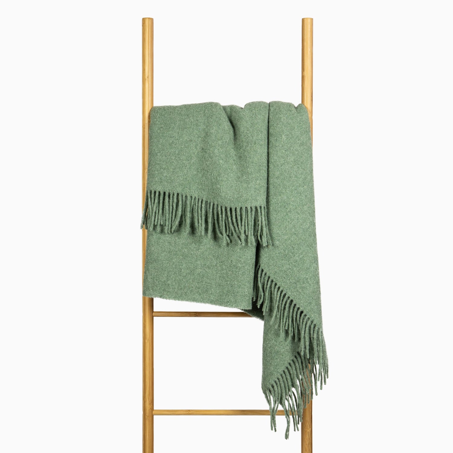 Luxurious Brighton Wool Throw in Cozy Sage - 100% New Zealand Wool