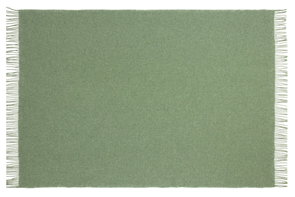 Luxurious Brighton Wool Throw in Cozy Sage - 100% New Zealand Wool