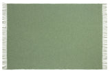 Luxurious Brighton Wool Throw in Cozy Sage - 100% New Zealand Wool - Top-Down View