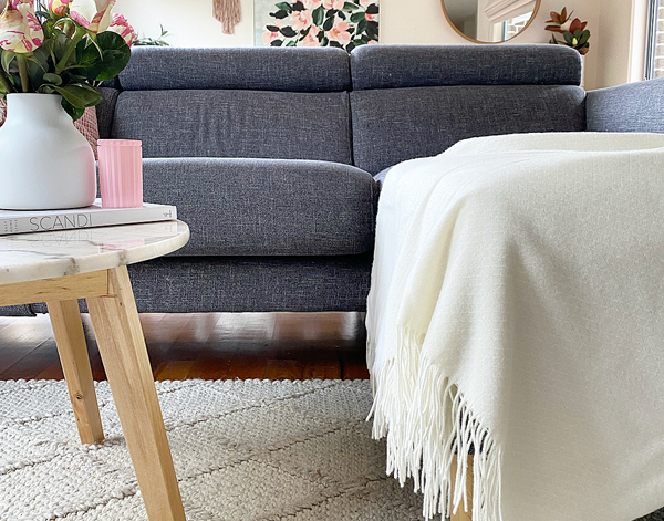 Chiswick Elegance Cashmere & Merino Blend Throw - Ivory