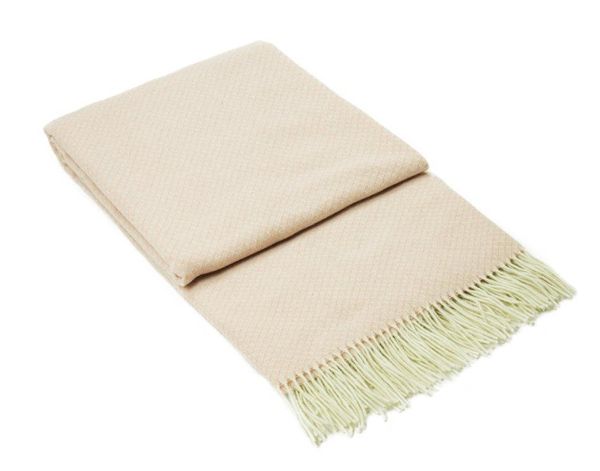 Chiswick Elegant Cashmere-Merino Blend Throw - Soft Blush