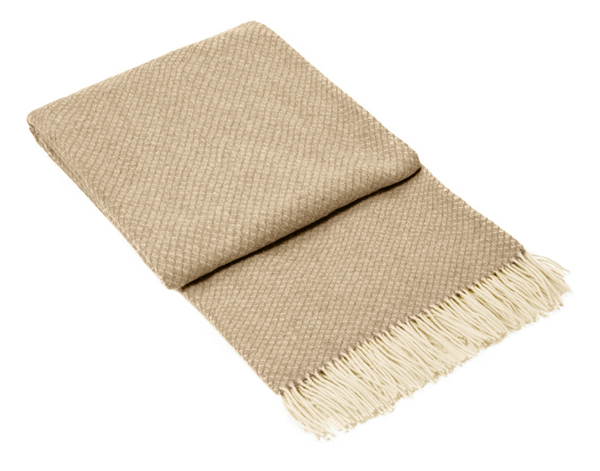 Chiswick Elegant Throw - Cashmere & Merino Wool Blend - Soft Beige