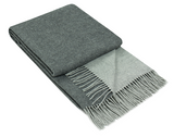 Chiswick Luxe Merino & Cashmere Throw Blanket - Charcoal Elegance