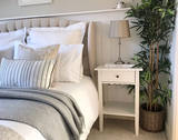 Elegant Silver Merino Wool Blend Throw Blanket - Front View