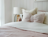 Cashmere & Merino Wool Blush Kensington Luxury Throw Blanket - Side View