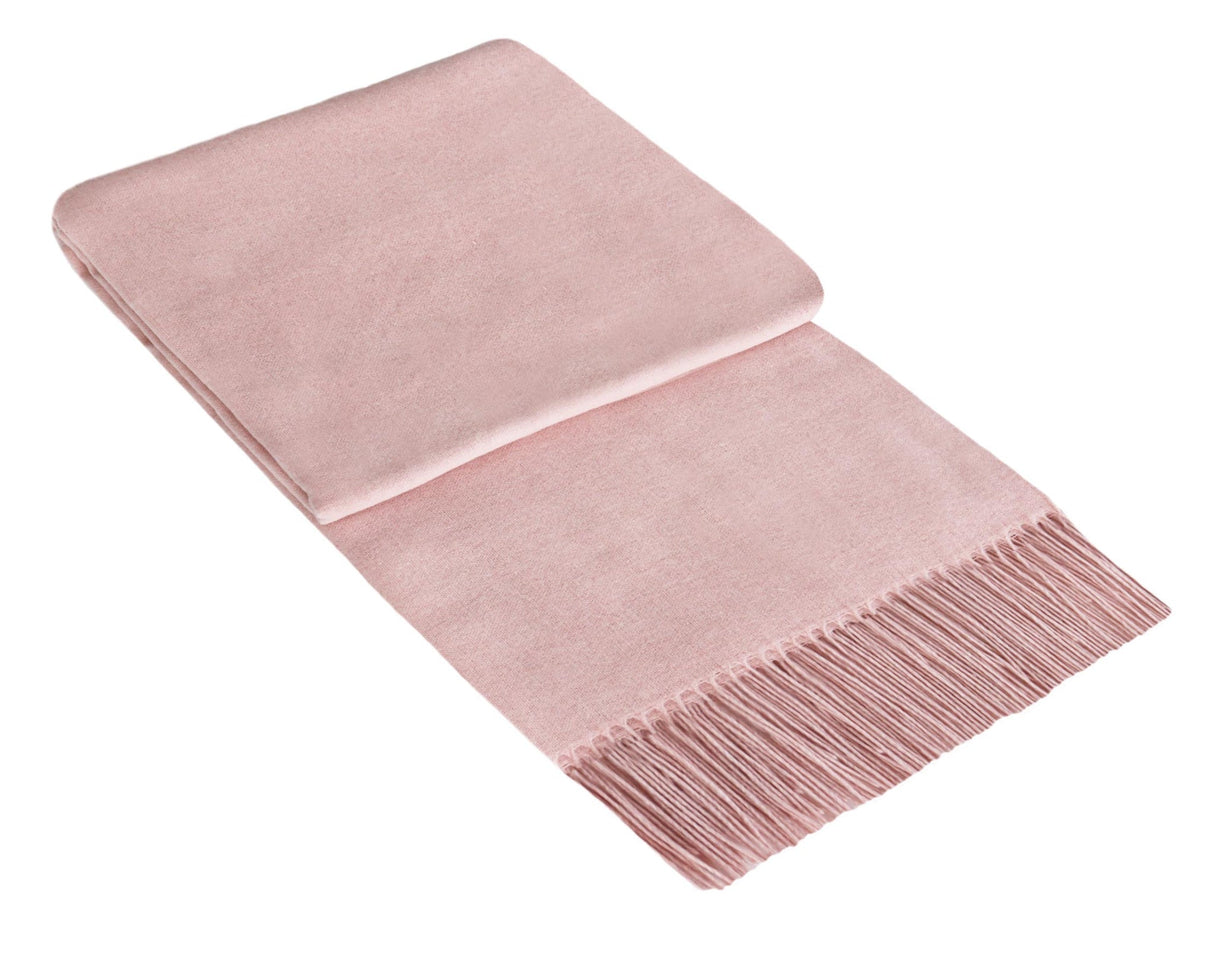 Chic Blush Paddington Merino Wool Blend Throw Blanket