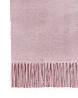 Chic Blush Paddington Merino Wool Blend Throw Blanket - Front View