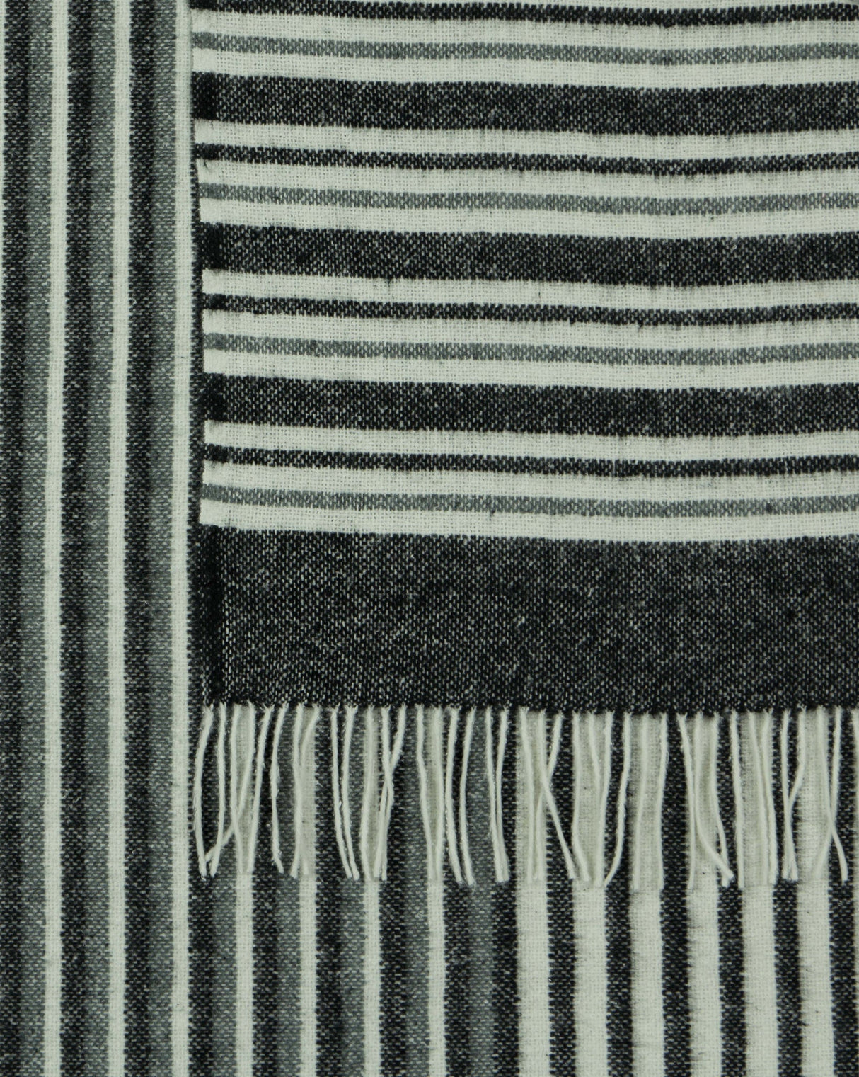 Richmond Eco-Chic Monochrome Throw Blanket - Sustainable Reclaimed Wool Blend