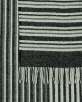 Richmond Eco-Chic Monochrome Throw Blanket - Sustainable Reclaimed Wool Blend - Top-Down View