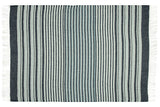 Eco-Friendly Navy Richmond Reclaimed Wool Blend Throw Blanket - Front View