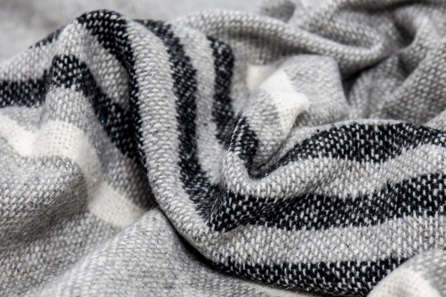Eco-Friendly Grey Wool Blend Throw Blanket – Richmond Collection
