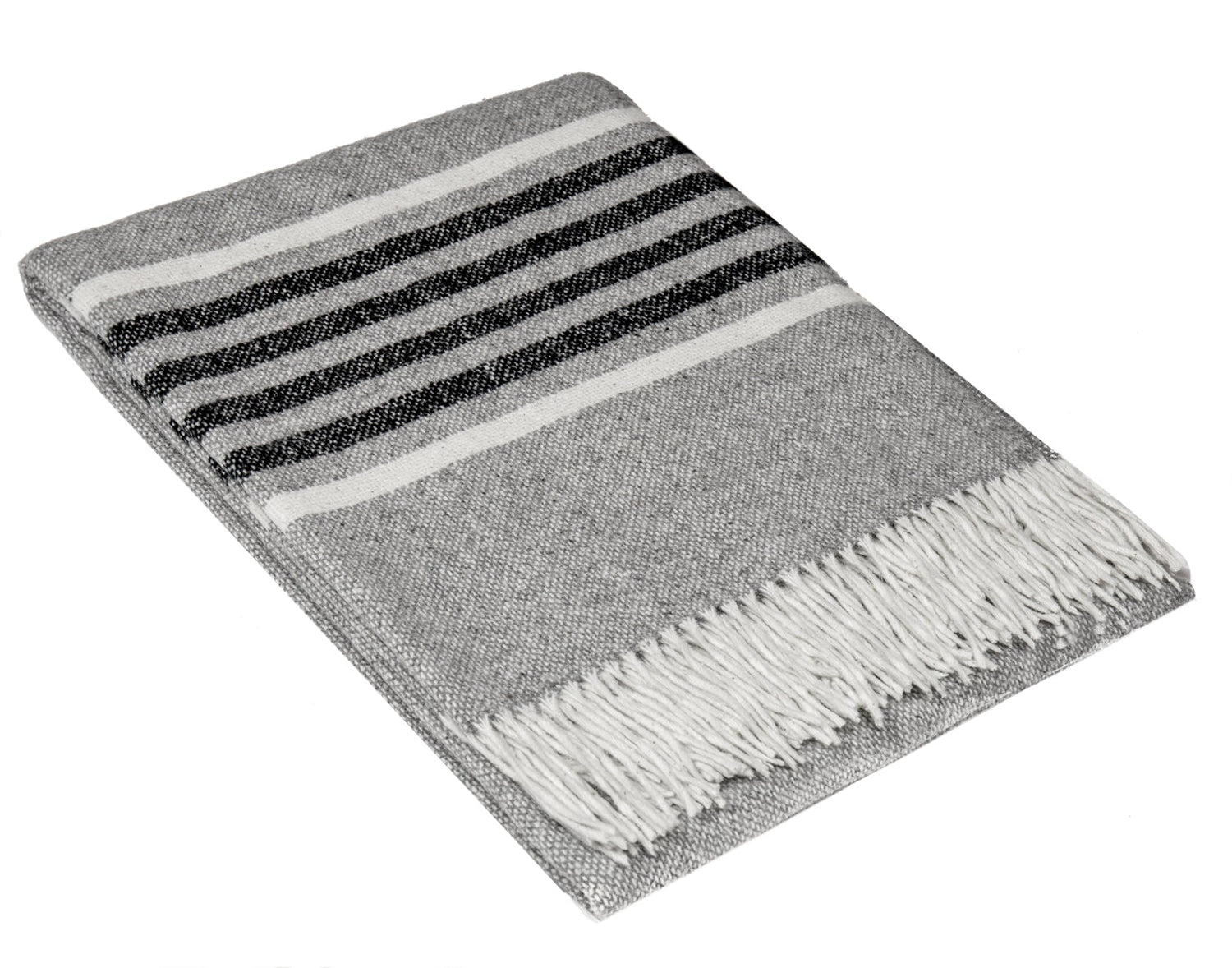 Eco-Friendly Grey Wool Blend Throw Blanket – Richmond Collection