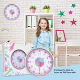 Kids' Colorful Analog Silent Wall Clock (Pink) - Ideal Learning Tool for Home and Classroom - Extra Image
