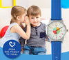 Analog Watches for Kids Telling Time Teaching Tool (Great for Boys and Girls Ages 5-15) - Blue