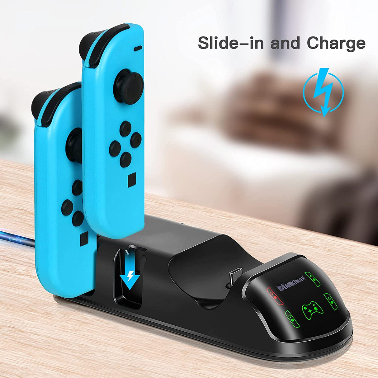 Multi-Device 5 in 1 Charging Dock for Nintendo Switch Joy-Cons, Pro Controller, and PS5 with LED Indicator and Type-C Cable