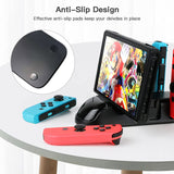 Multi-Device 5 in 1 Charging Dock for Nintendo Switch Joy-Cons, Pro Controller, and PS5 with LED Indicator and Type-C Cable - Rear View