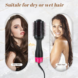Multifunctional Hot Air Hair Dryer and Volumizer with Negative Ion Technology for Styling (AU Plug) - 45-Degree Angle
