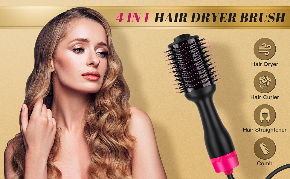 Multifunctional Hot Air Hair Dryer and Volumizer with Negative Ion Technology for Styling (AU Plug)