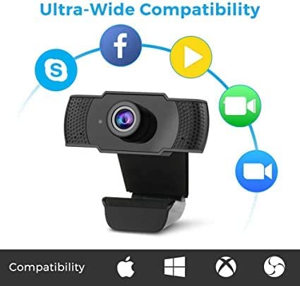 HD 1080p Webcam with Built-in Microphone for PC and Laptop - Ideal for Streaming, Video Calls, and Gaming