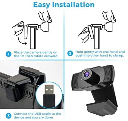HD 1080p Webcam with Built-in Microphone for PC and Laptop - Ideal for Streaming, Video Calls, and Gaming