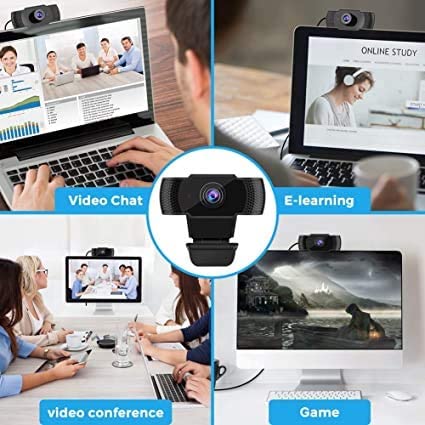 HD 1080p Webcam with Built-in Microphone for PC and Laptop - Ideal for Streaming, Video Calls, and Gaming