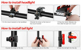 High-Performance 550LM USB Rechargeable Bike LED Light with 4000mAh Power Bank & IPX4 Waterproof Rating - Extra Image