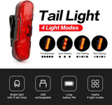 High-Performance 550LM USB Rechargeable Bike LED Light with 4000mAh Power Bank & IPX4 Waterproof Rating - 45-Degree Angle