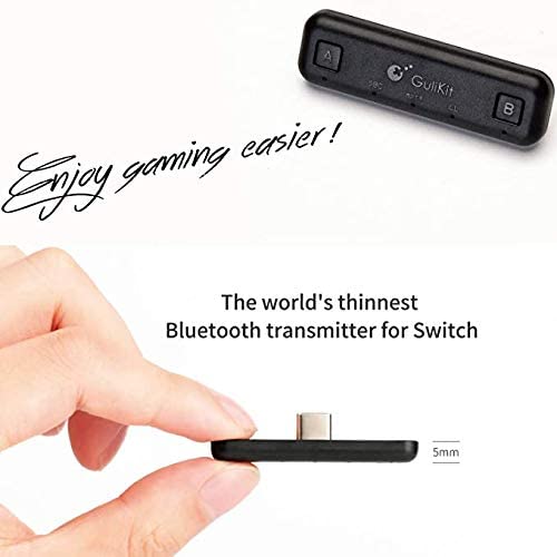 Premium Low Latency Bluetooth Audio Adapter for Nintendo Switch, Switch Lite, PS4 & Laptops - Dual Streaming & Voice Chat Support
