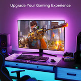 3M LED Strip Lights Rope Light for TV, Gaming and Computer (Lights Strip App with Remote Control) - Top-Down View