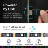 3M LED Strip Lights Rope Light for TV, Gaming and Computer (Lights Strip App with Remote Control) - 45-Degree Angle