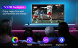 3M LED Strip Lights Rope Light for TV, Gaming and Computer (Lights Strip App with Remote Control) - Low Angle