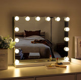 Hollywood Vanity Style LED Makeup Lights Mirror with 3 Color Modes Lights with 10 Dimmable Bulbs (Mi