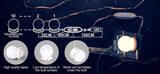 Hollywood Vanity Style LED Makeup Lights Mirror with 3 Color Modes Lights with 10 Dimmable Bulbs (Mirror Not Include) - Close-Up Angle