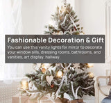 Hollywood Vanity Style LED Makeup Lights Mirror with 3 Color Modes Lights with 10 Dimmable Bulbs (Mirror Not Include) - Low Angle